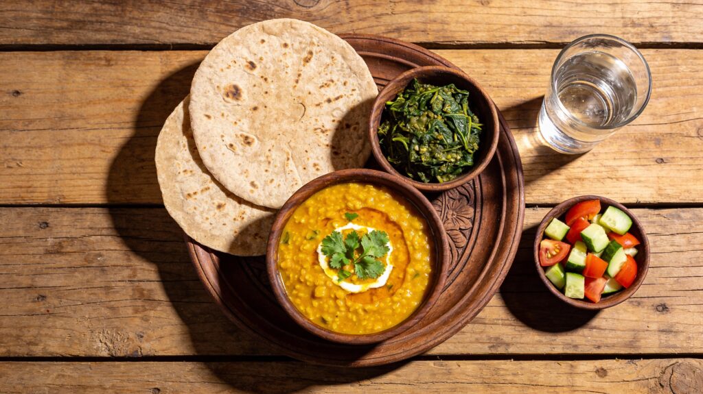 Indian vegetarian diet plan for weight loss thali