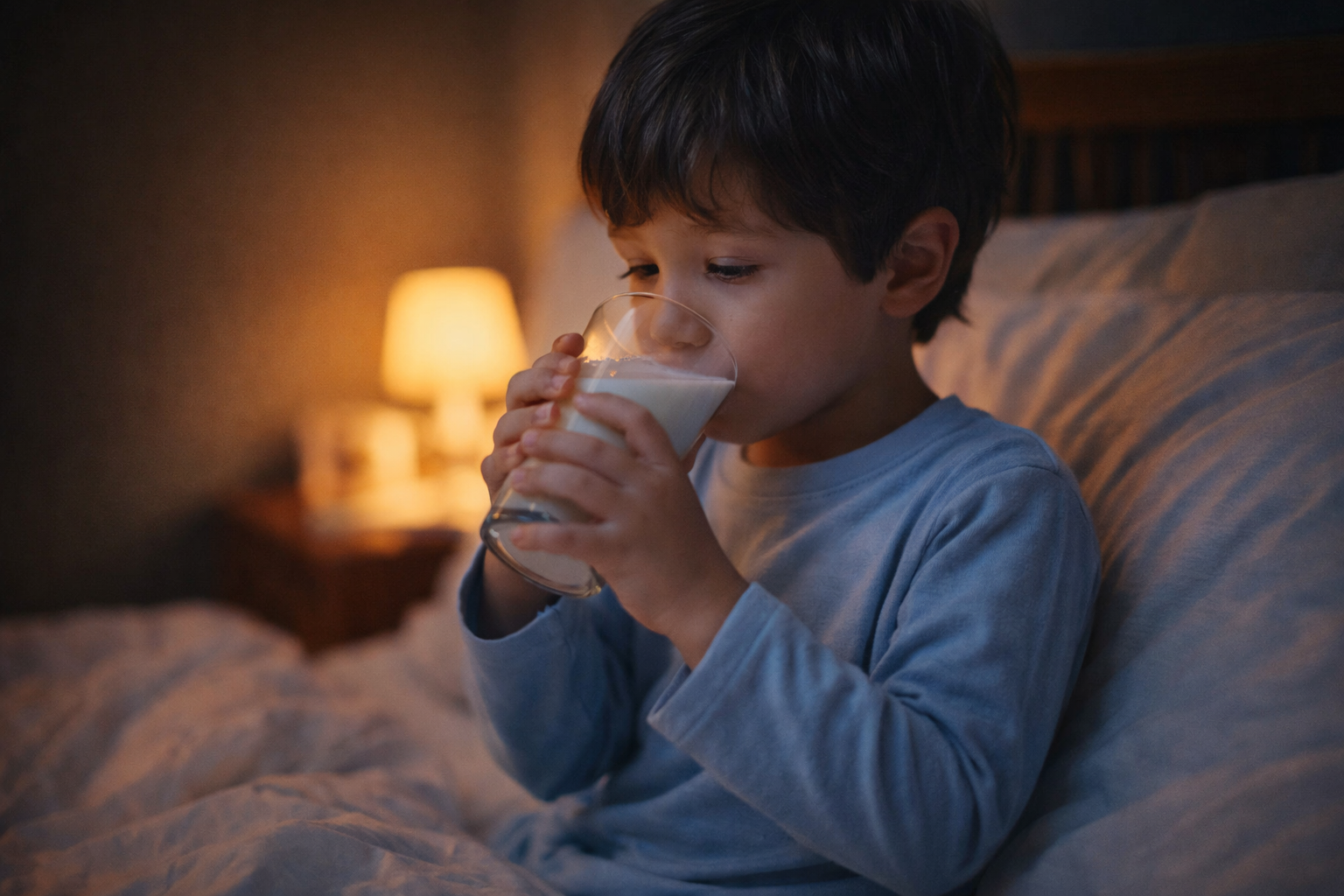 can kids drink milk at night